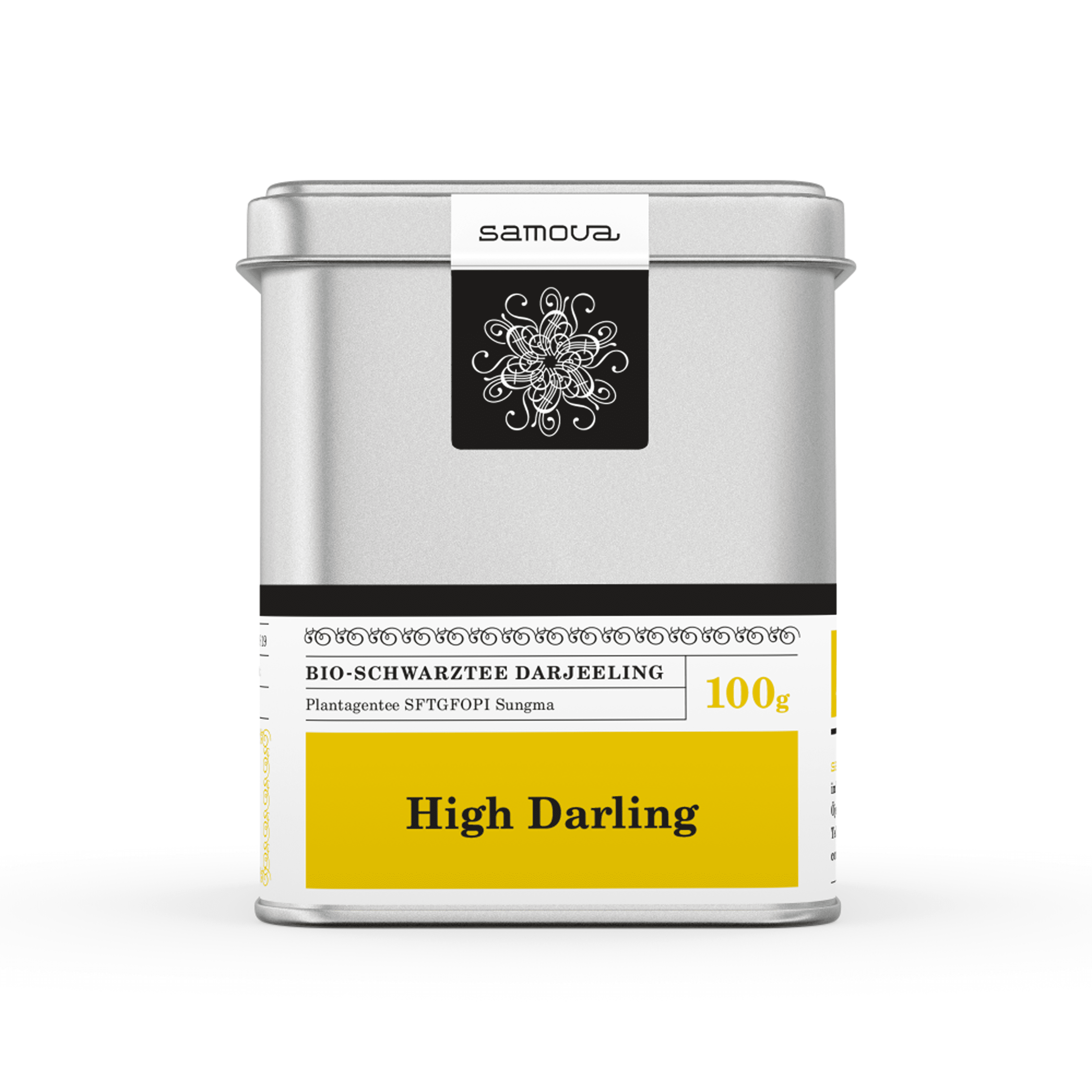 Dose der Teesorte High Darling