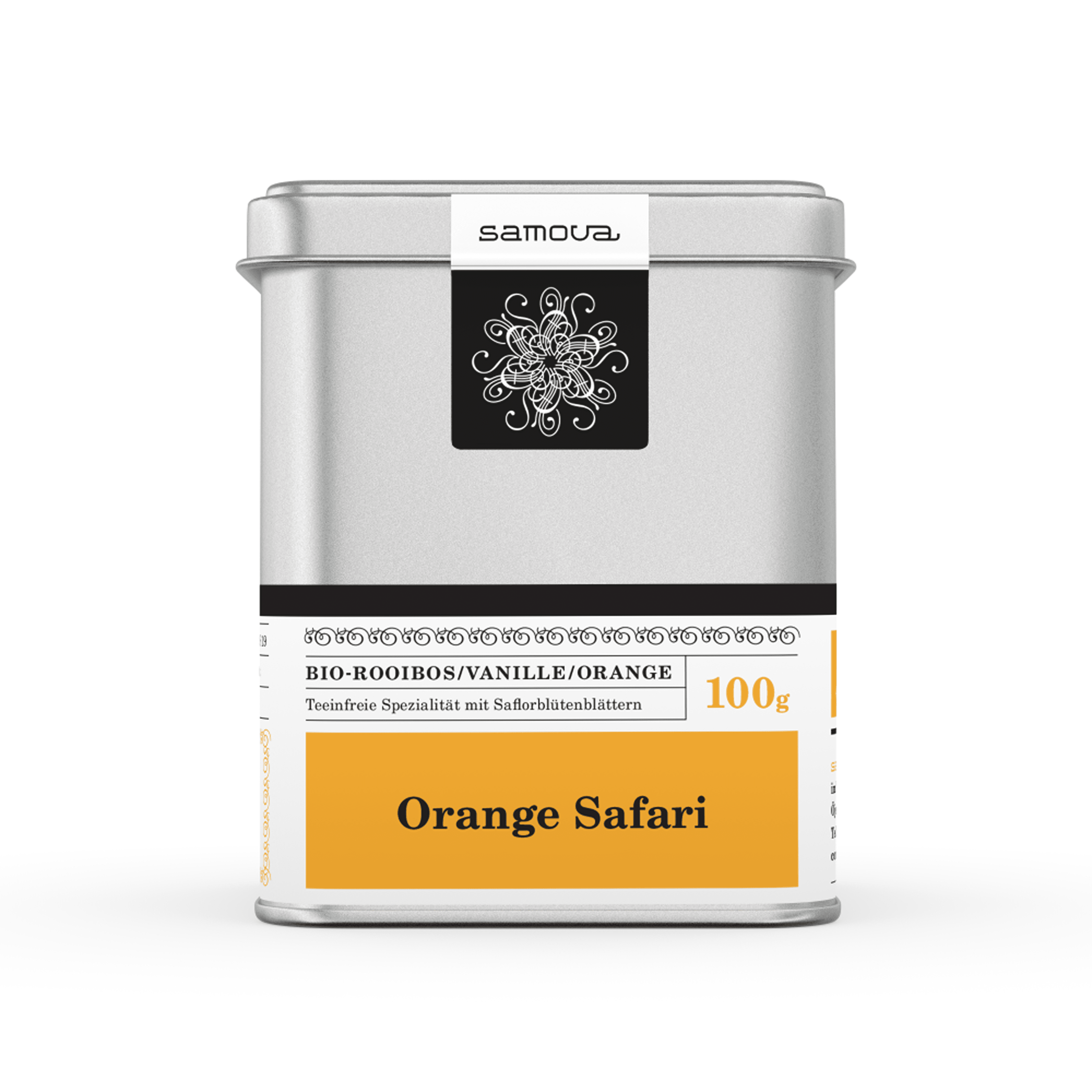 Dose der Teesorte Orange Safari