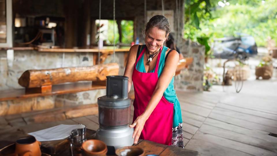 Jenny with a kitchen mixer