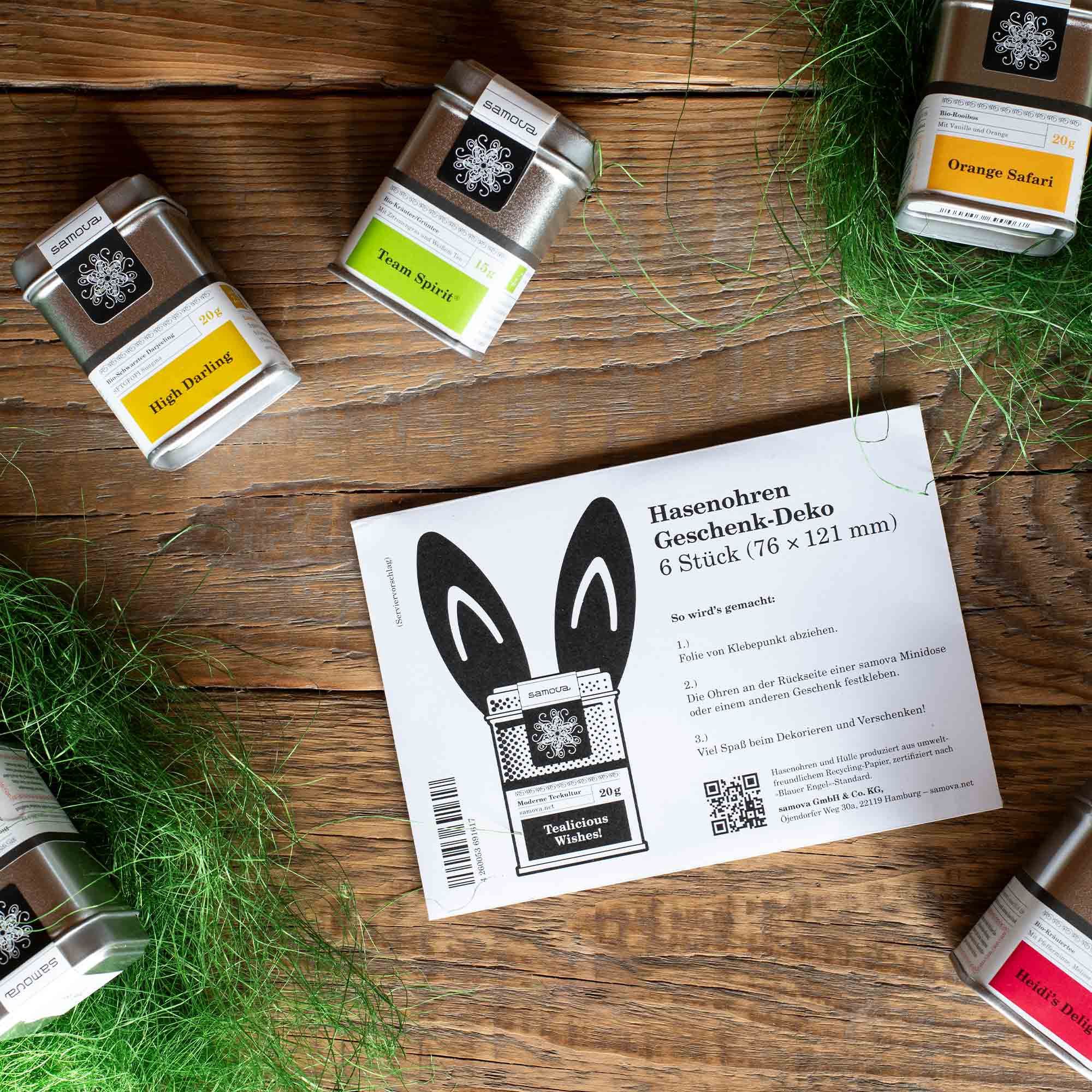 Hasenohren Geschenk-Deko