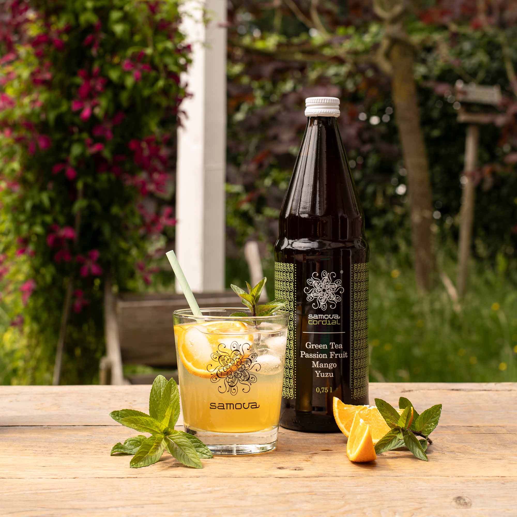 samova Cordial Green Tea Passion Fruit Mango Yuzu Bio